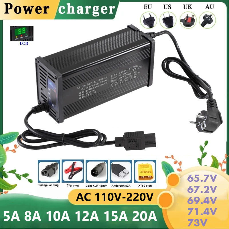 84V 20A Smart Charger - Carregador Inteligente de Bateria 60V 5A