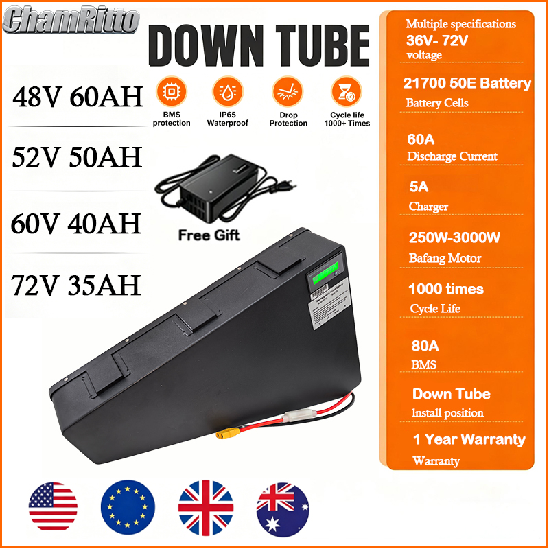 Bicicleta Elétrica 60v 72v 300 - 72V 50Ah 21700 Lithium Battery avaliação e preço