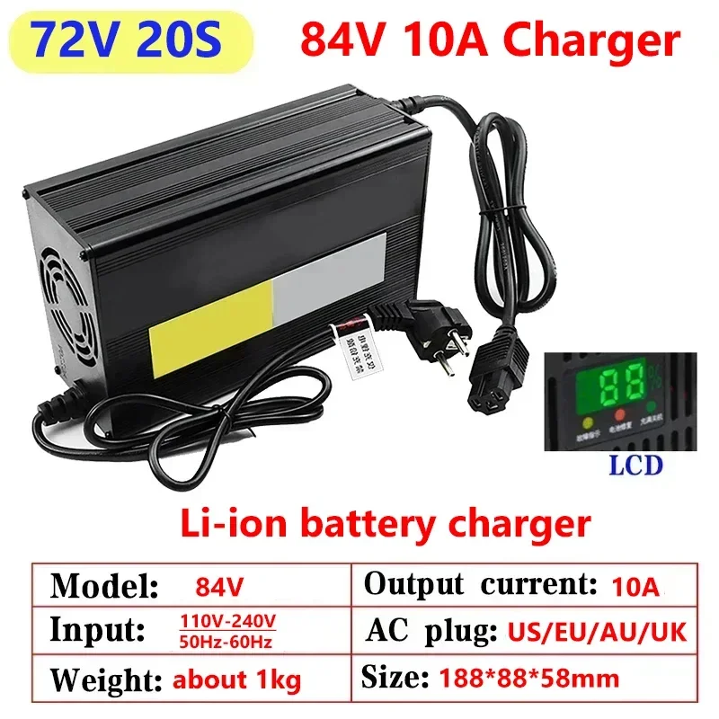 Carregador rápido da bateria d - 84V 20A Smart Charger avaliação e preço