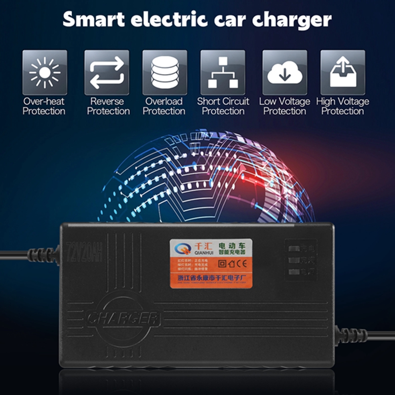 T82c venda quente-72v 20ah car - 84V 20A Smart Charger avaliação e preço